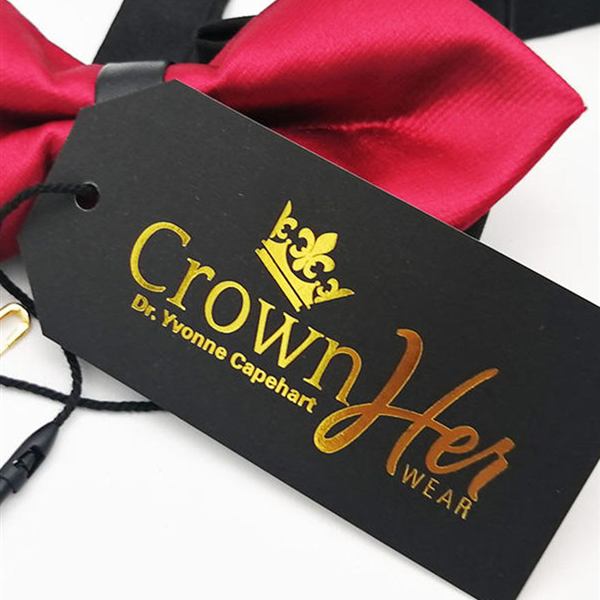 Custom gold foil hang tag