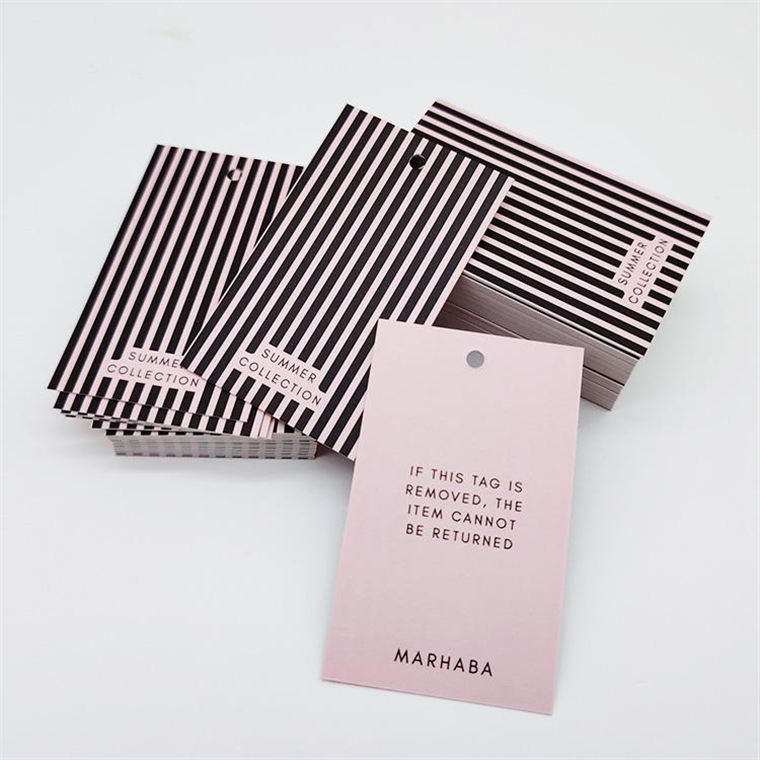 Custom printed garment hang tags